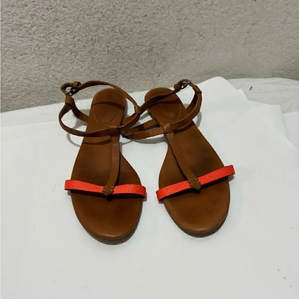 Madewell The Sonny T Strap Sandals Lizardstamp 8